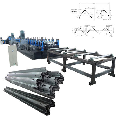 Beli 40# Highway Guardrail Forming Machine 1.0mm ~ 5.0mm Cnc Roll Forming Machine online manufacture