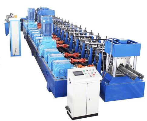Beli 7.5KW Highway Guardrail Roll Forming Machine Q235 Metal Roll Former Mesin untuk membentuk gantung jalan online manufacture